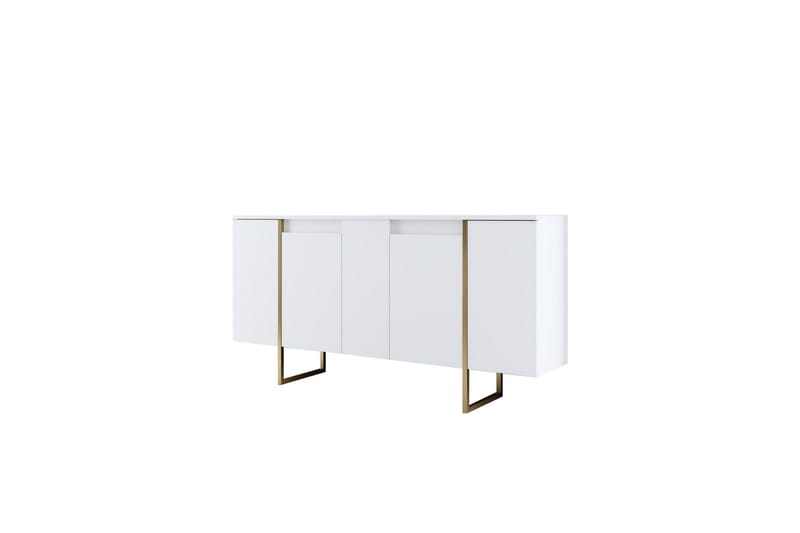 Luxe Konsollbord 160 cm - Vit/Guld - Förvaring - Förvaringsmöbler - Sideboard & skänk