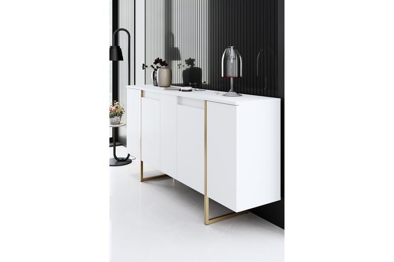 Luxe Konsollbord 160 cm - Vit/Guld - Möbler - Bord & matgrupper - Avlastningsbord - Konsolbord & sidobord
