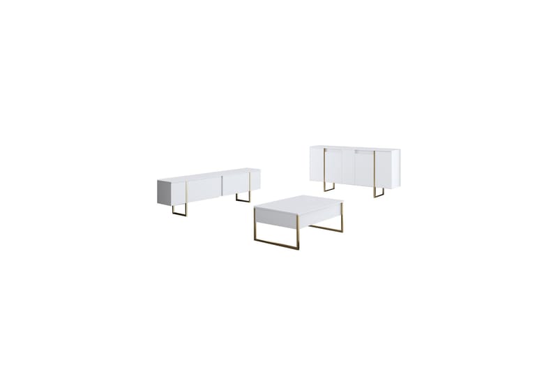Luxe Konsollbord 160 cm - Vit/Guld - Möbler - Bord & matgrupper - Avlastningsbord - Konsolbord & sidobord