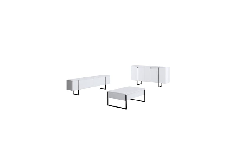 Luxe Konsollbord 160 cm - Vit/Svart - Förvaring - Förvaringsmöbler - Sideboard & skänk