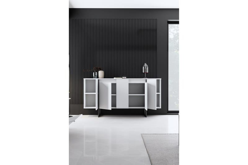 Luxe Konsollbord 160 cm - Vit/Svart - Förvaring - Förvaringsmöbler - Sideboard & skänk