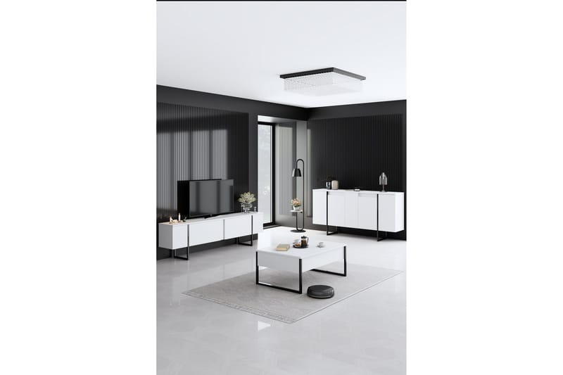 Luxe Konsollbord 160 cm - Vit/Svart - Förvaring - Förvaringsmöbler - Sideboard & skänk