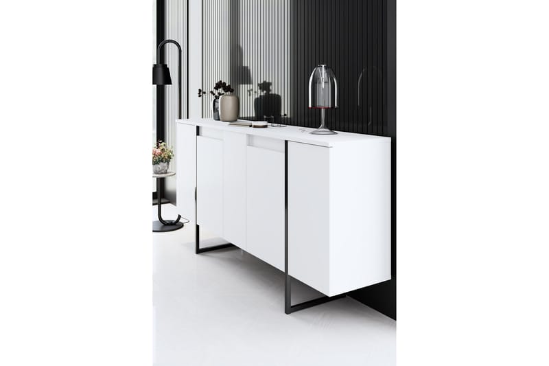 Luxe Konsollbord 160 cm - Vit/Svart - Förvaring - Förvaringsmöbler - Sideboard & skänk