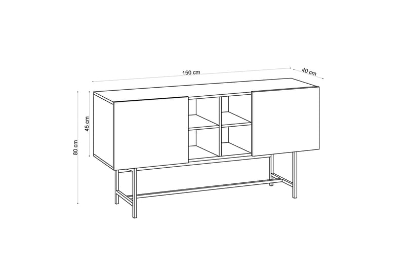 Madnand Avlastningsbord 150 cm - Natur - Hallbord - Konsolbord & sidobord