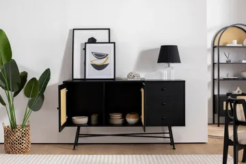 Makwana Konsollbord 160 cm - Svart - Förvaring - Förvaringsmöbler - Sideboard & skänk