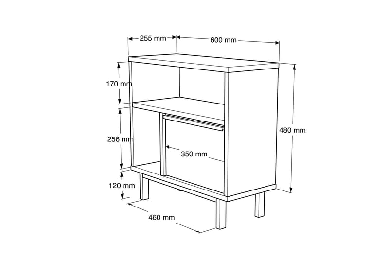 Manuja Skänk 60 cm - Ek - Sideboard & skänk - Konsolbord & sidobord