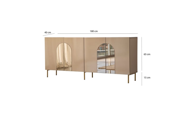 Mirrilnesh Konsollbord 180 cm - Brons/Guld - Förvaring - Förvaringsmöbler - Sideboard & skänk