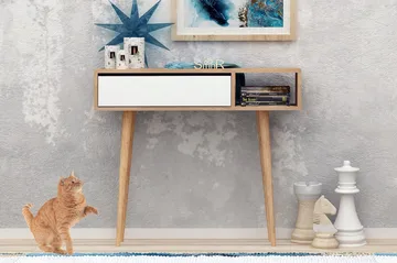 Mod Design Avlastningsbord - Ek/Vit - Möbler - Bord & matgrupper - Avlastningsbord - Konsolbord & sidobord