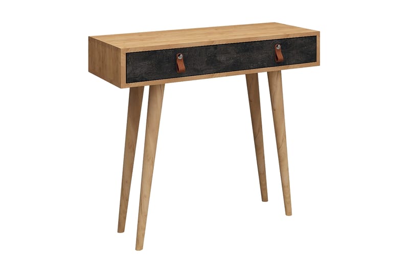 Mod Design Avlastningsbord Läderbeslag - Grå/Trä - Hallbord - Konsolbord & sidobord