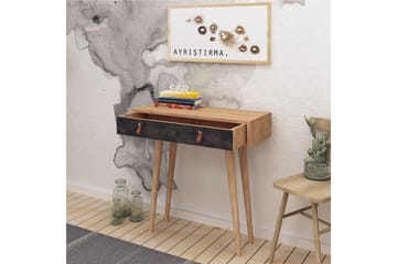 Mod Design Avlastningsbord Läderbeslag - Grå/Trä - Möbler - Bord & matgrupper - Avlastningsbord - Konsolbord & sidobord