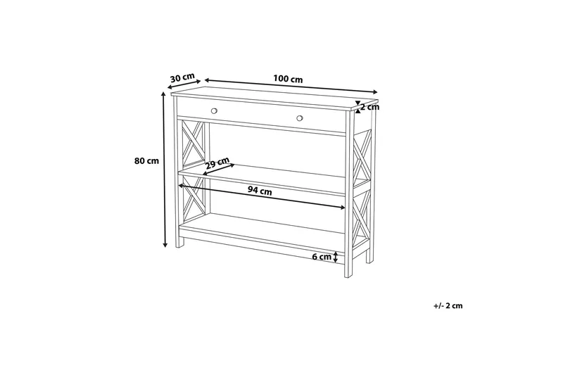 Montgomery Konsolbord 100 cm - Vit - Möbler - Bord & matgrupper - Avlastningsbord - Konsolbord & sidobord