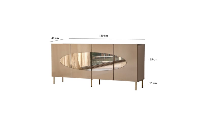 Narain Konsollbord 180 cm - Brons/Guld - Förvaring - Förvaringsmöbler - Sideboard & skänk