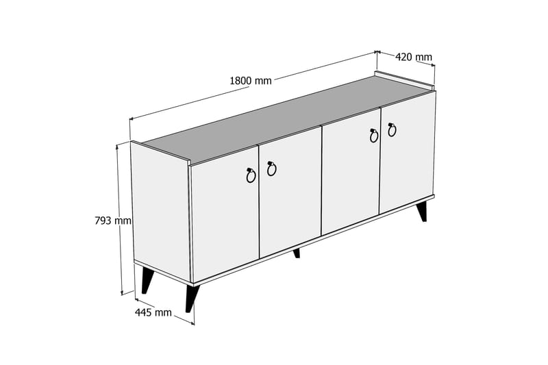 Narula Konsollbord 180 cm - Brun - Hallbord - Konsolbord & sidobord