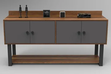 Numandro Avlastningsbord 180 cm - Teak/Antracit - Möbler - Bord & matgrupper - Avlastningsbord - Konsolbord & sidobord