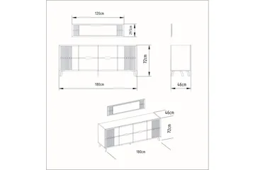 Ocotla Konsollbord 180 cm - Vit - Möbler - Bord & matgrupper - Avlastningsbord - Konsolbord & sidobord