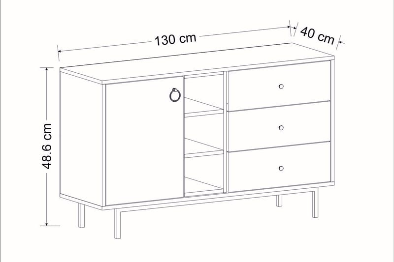 Papias Konsollbord 130 cm - Antracit - Möbler - Bord & matgrupper - Avlastningsbord - Konsolbord & sidobord