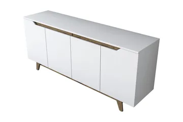 Porzic Konsollbord 180 cm - Vit/Mörkbrun - Möbler - Bord & matgrupper - Avlastningsbord - Konsolbord & sidobord