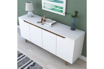 Porzic Konsollbord 180 cm - Vit/Mörkbrun - Möbler - Bord & matgrupper - Avlastningsbord - Konsolbord & sidobord