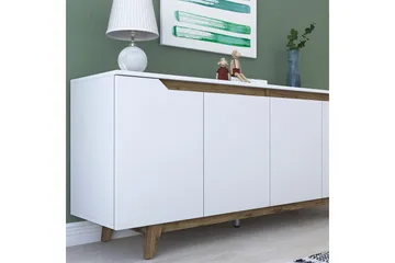 Porzic Konsollbord 180 cm - Vit/Mörkbrun - Möbler - Bord & matgrupper - Avlastningsbord - Konsolbord & sidobord