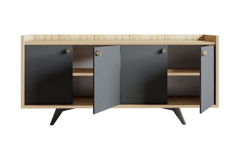 Qeleddun Avlastningsbord 150 cm - Antracit/Natur - Möbler - Bord & matgrupper - Avlastningsbord - Konsolbord & sidobord