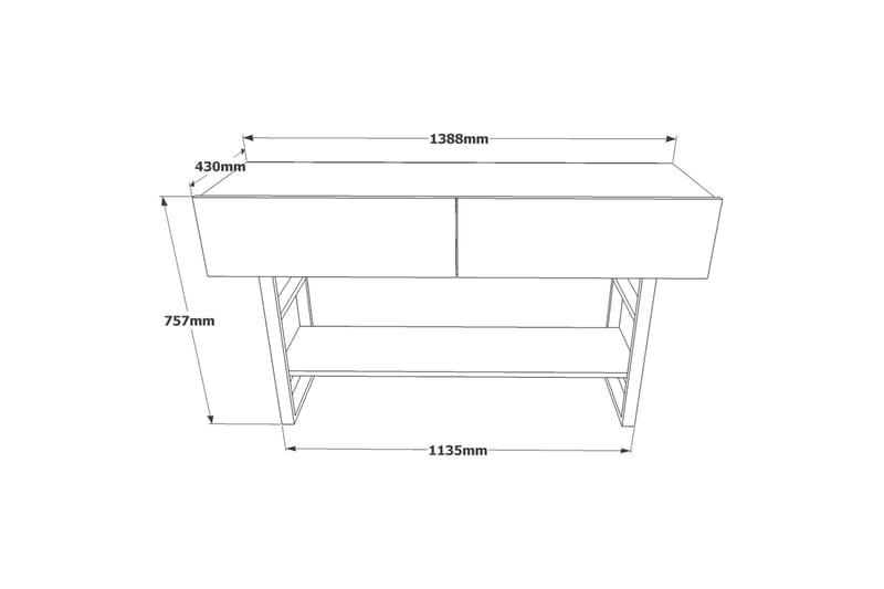 Rinorea Konsollbord 139x75,7 cm - Grön - Möbler - Bord & matgrupper - Avlastningsbord - Konsolbord & sidobord