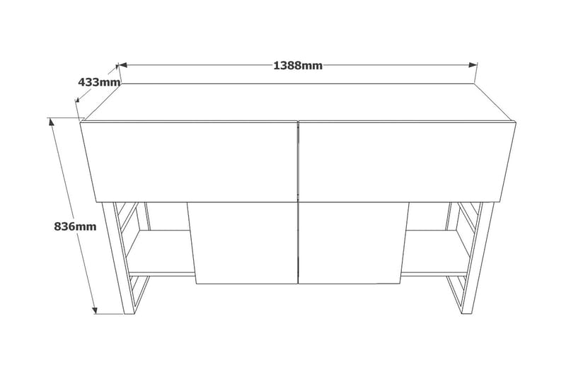 Rinorea Konsollbord 139x83,6 cm - Grön - Möbler - Bord & matgrupper - Avlastningsbord - Konsolbord & sidobord