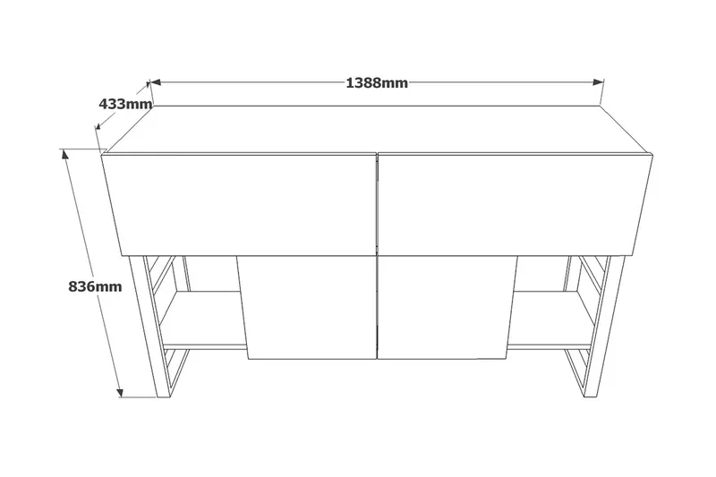 Rinorea Konsollbord 139x83,6 cm - Grön - Möbler - Bord & matgrupper - Avlastningsbord - Konsolbord & sidobord