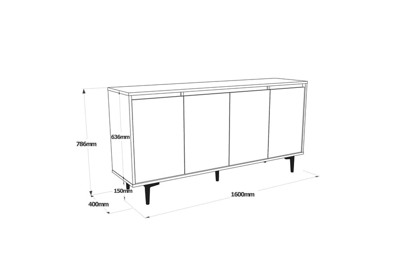 Rinorea Konsollbord 160x78,6 cm - Brun - Hallbord - Konsolbord & sidobord