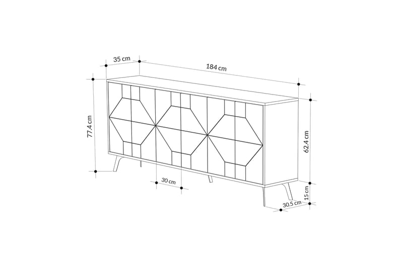 Rinorea Konsollbord 184x77,4 cm - Brun - Hallbord - Konsolbord & sidobord