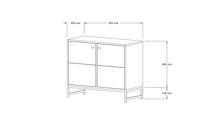 Rinorea Konsollbord 90x75 cm - Blå - Hallbord - Konsolbord & sidobord