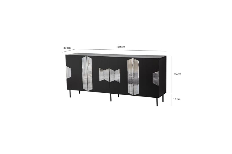 Seyring Konsollbord 180 cm - Svart - Förvaring - Förvaringsmöbler - Sideboard & skänk