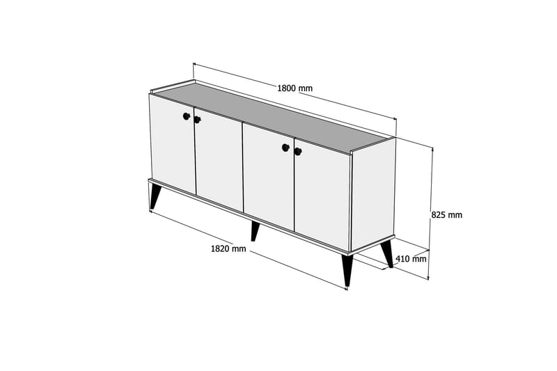 Sharod Avlastningsbord 182 cm - Valnöt - Hallbord - Konsolbord & sidobord