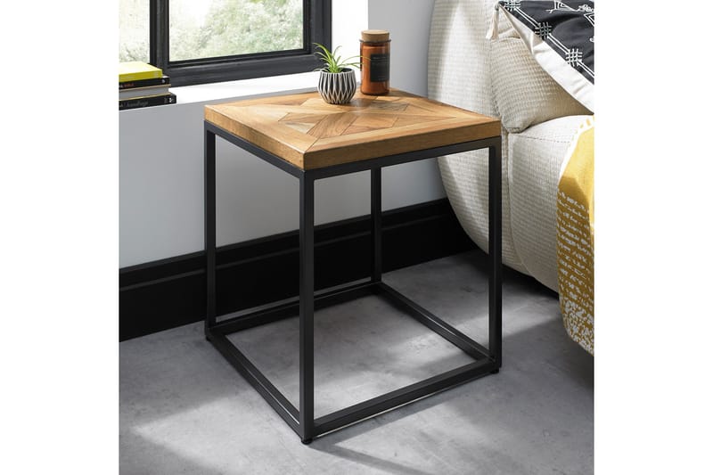 Sidobord Indus 45x45xh50 cm Grå Metallram - Möbler - Bord & matgrupper - Avlastningsbord - Brickbord & småbord