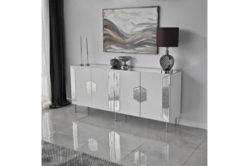 Stedum Konsollbord 180 cm - Vit/Silver - Förvaring - Förvaringsmöbler - Sideboard & skänk