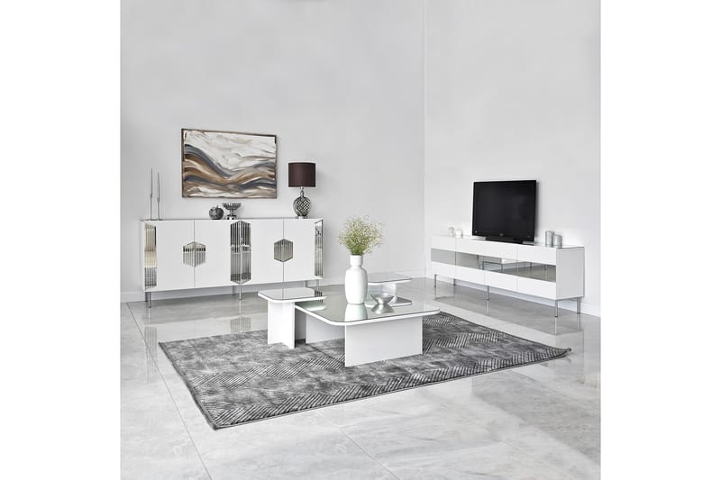 Stedum Konsollbord 180 cm - Vit/Silver - Möbler - Bord & matgrupper - Avlastningsbord - Konsolbord & sidobord