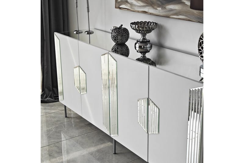 Stedum Konsollbord 180 cm - Vit/Silver - Möbler - Bord & matgrupper - Avlastningsbord - Konsolbord & sidobord