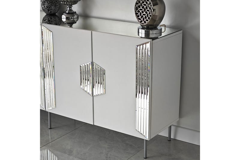 Stedum Konsollbord 180 cm - Vit/Silver - Möbler - Bord & matgrupper - Avlastningsbord - Konsolbord & sidobord