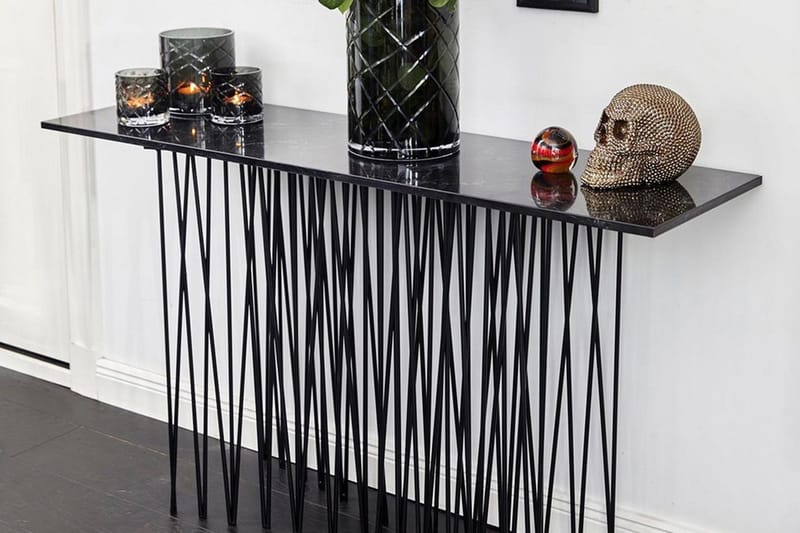 Stone Avlastningsbord 130 cm - Svart - Möbler - Bord & matgrupper - Avlastningsbord - Konsolbord & sidobord