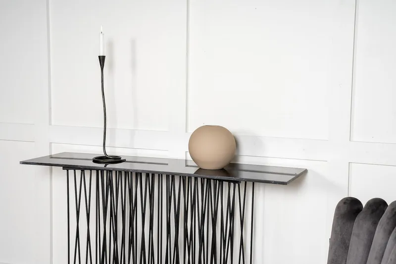 Stone Avlastningsbord 130 cm - Svart - Möbler - Bord & matgrupper - Avlastningsbord - Konsolbord & sidobord