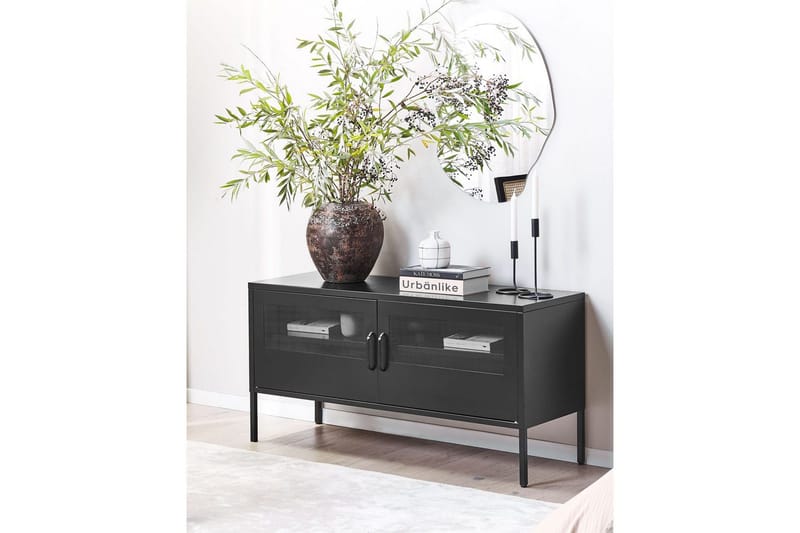Kontorsskåp Morley Svart - Svart - Möbler - Bord & matgrupper - Avlastningsbord - Lampbord