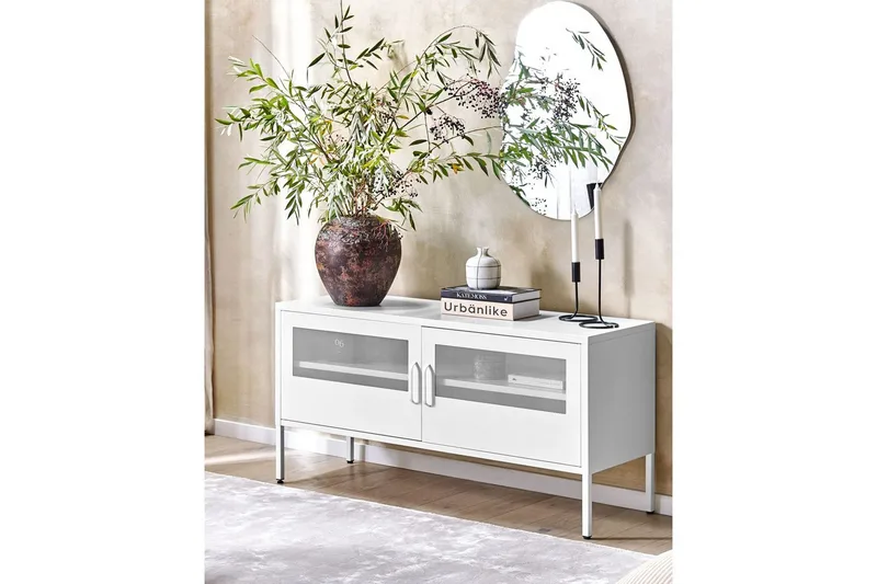 Kontorsskåp Morley Vit - Vit - Möbler - Bord & matgrupper - Avlastningsbord - Lampbord