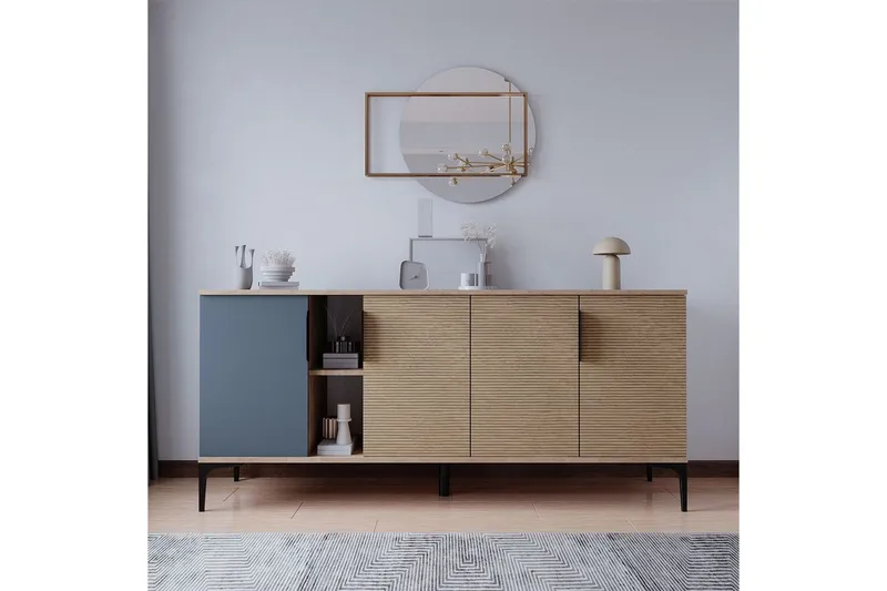 Kunar Konsollbord 180 cm - Antracit/Natur - Möbler - Bord & matgrupper - Avlastningsbord - Hallbord