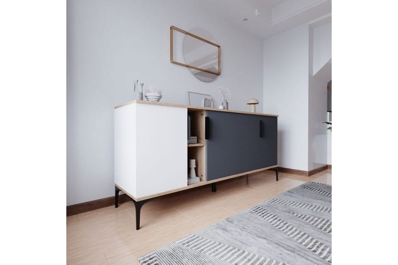 Kunar Konsollbord 180 cm - Vit/Antracit - Möbler - Bord & matgrupper - Avlastningsbord - Hallbord