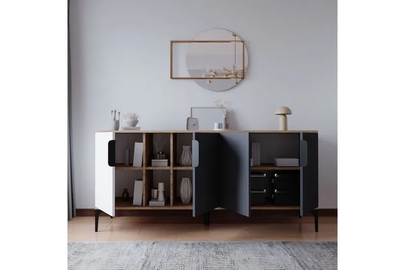 Kunar Konsollbord 180 cm - Vit/Antracit - Möbler - Bord & matgrupper - Avlastningsbord - Hallbord