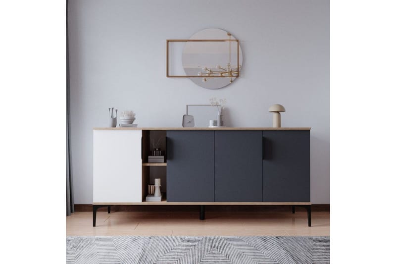 Kunar Konsollbord 180 cm - Vit/Antracit - Möbler - Bord & matgrupper - Avlastningsbord - Hallbord