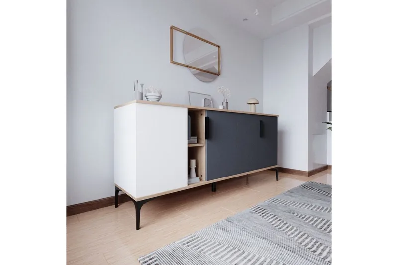 Kunar Konsollbord 180 cm - Vit/Antracit - Möbler - Bord & matgrupper - Avlastningsbord - Hallbord
