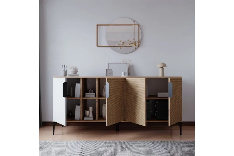 Kunar Konsollbord 180 cm - Vit/Natur - Möbler - Bord & matgrupper - Avlastningsbord - Hallbord