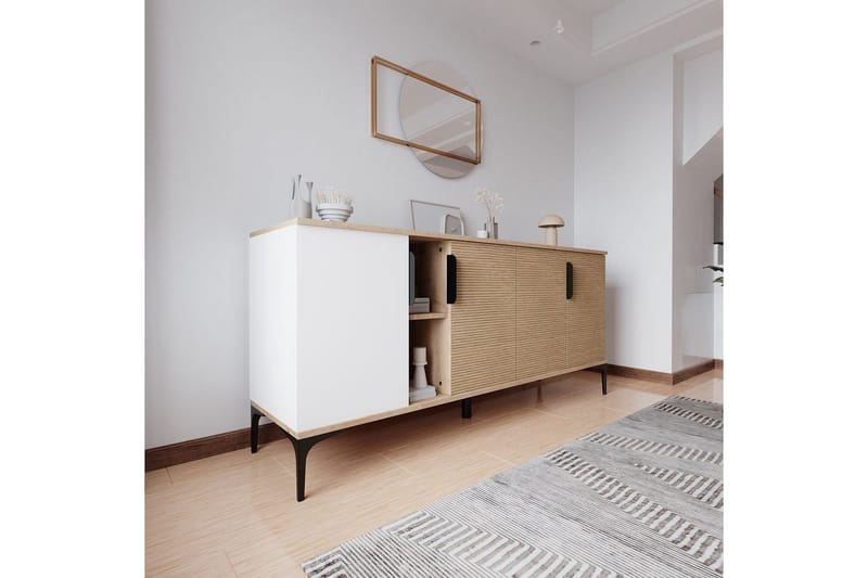 Kunar Konsollbord 180 cm - Vit/Natur - Möbler - Bord & matgrupper - Avlastningsbord - Hallbord