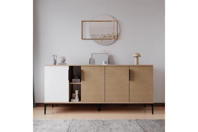 Kunar Konsollbord 180 cm - Vit/Natur - Möbler - Bord & matgrupper - Avlastningsbord - Hallbord