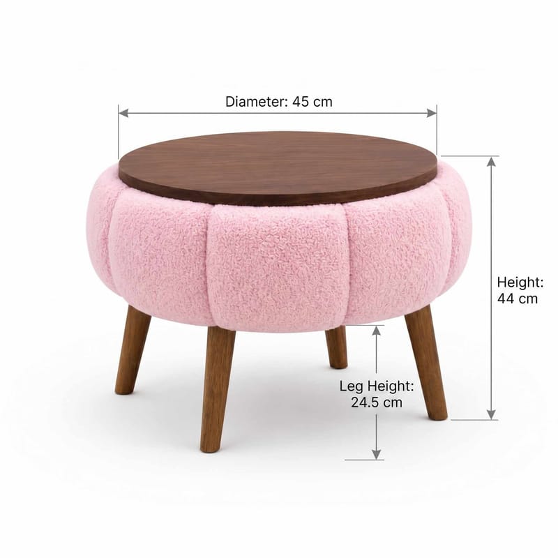 Kundu Sidobord Rund 45 cm Bubblig - Möbler - Bord & matgrupper - Avlastningsbord - Lampbord